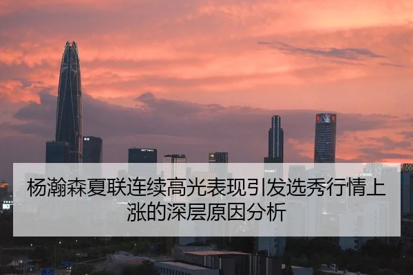 杨瀚森夏联连续高光表现引发选秀行情上涨的深层原因分析